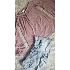 Off-the-Shoulder Long Sleeve